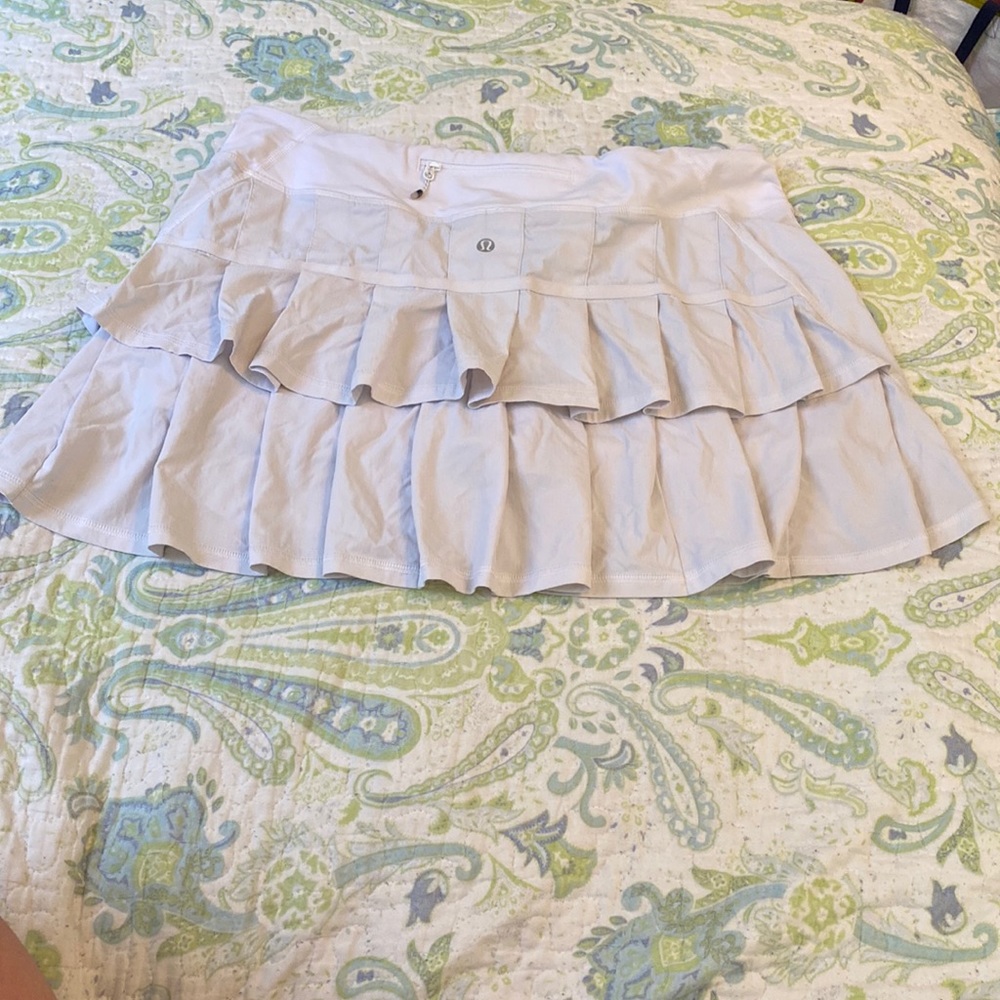 Lululemon Run: Pace Setter Skirt White Size 10